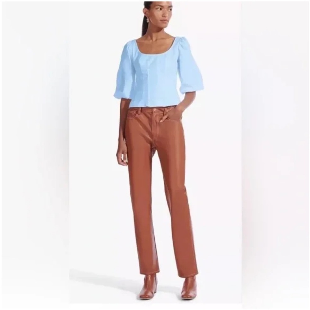 Staud Light Blue Swells Top